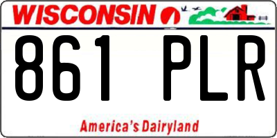 WI license plate 861PLR
