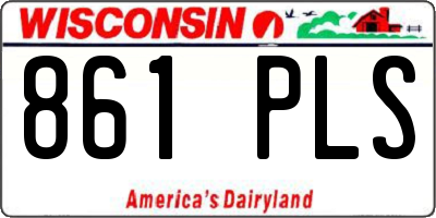 WI license plate 861PLS