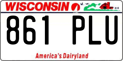 WI license plate 861PLU
