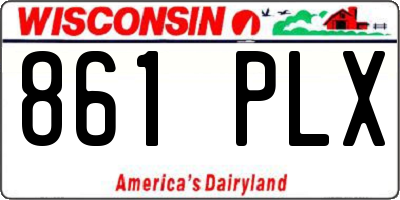 WI license plate 861PLX