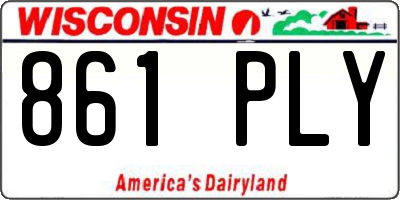 WI license plate 861PLY