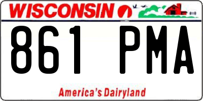 WI license plate 861PMA