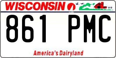 WI license plate 861PMC
