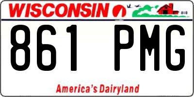WI license plate 861PMG