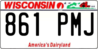 WI license plate 861PMJ