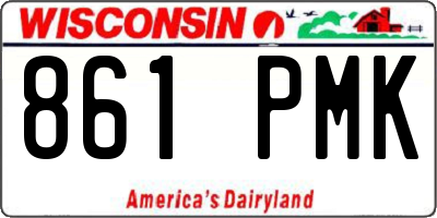 WI license plate 861PMK