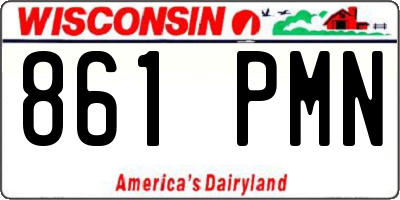 WI license plate 861PMN