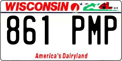 WI license plate 861PMP