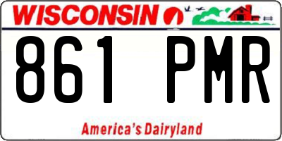 WI license plate 861PMR