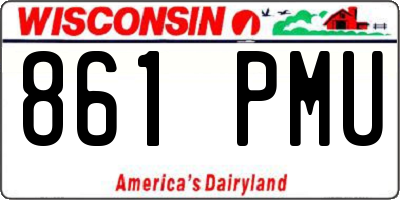 WI license plate 861PMU