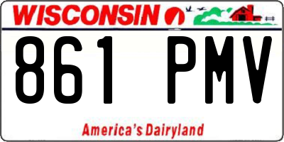 WI license plate 861PMV