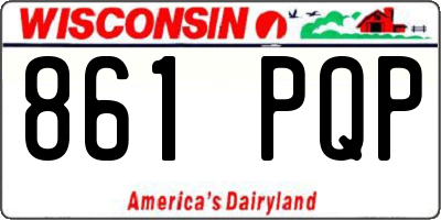WI license plate 861PQP