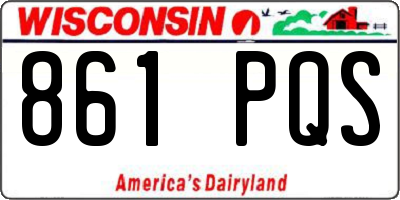 WI license plate 861PQS