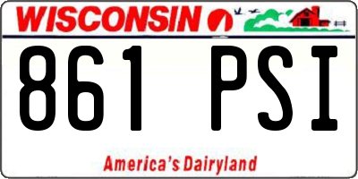 WI license plate 861PSI