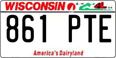 WI license plate 861PTE