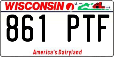 WI license plate 861PTF