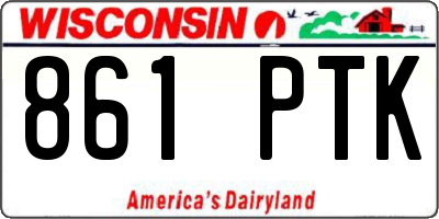 WI license plate 861PTK