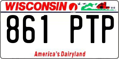 WI license plate 861PTP