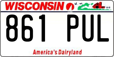 WI license plate 861PUL