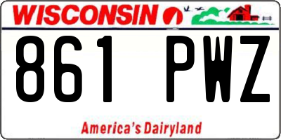 WI license plate 861PWZ