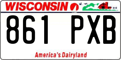 WI license plate 861PXB