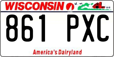 WI license plate 861PXC