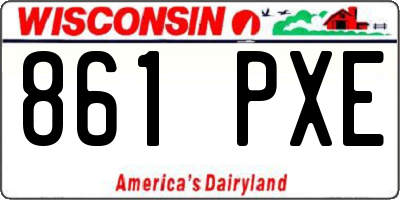 WI license plate 861PXE