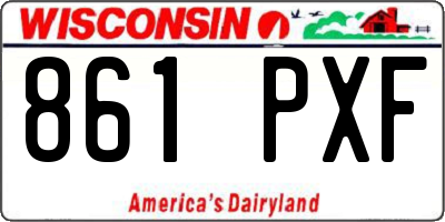 WI license plate 861PXF