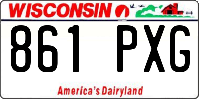 WI license plate 861PXG