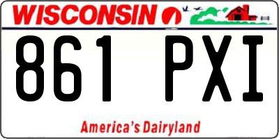 WI license plate 861PXI