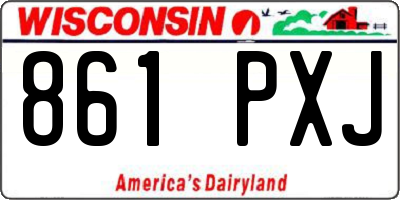 WI license plate 861PXJ
