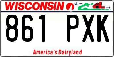 WI license plate 861PXK