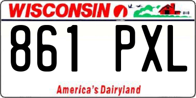 WI license plate 861PXL