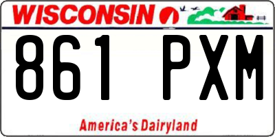 WI license plate 861PXM