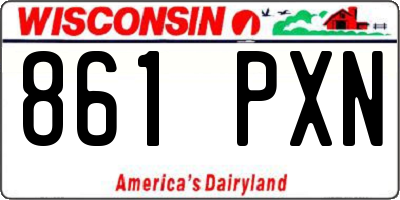 WI license plate 861PXN