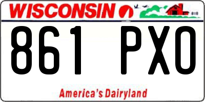 WI license plate 861PXO