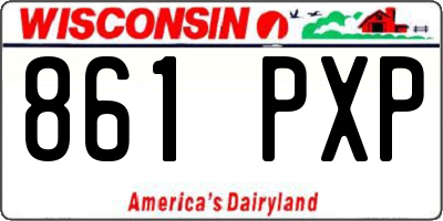 WI license plate 861PXP