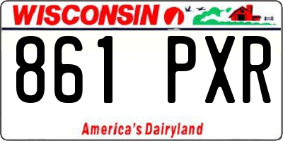 WI license plate 861PXR