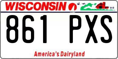 WI license plate 861PXS