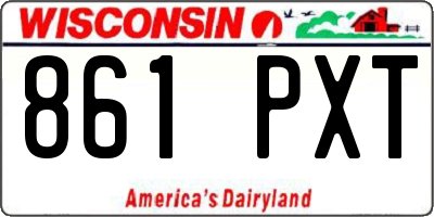 WI license plate 861PXT