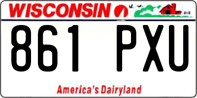 WI license plate 861PXU