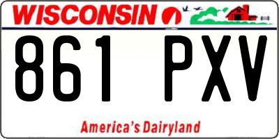 WI license plate 861PXV