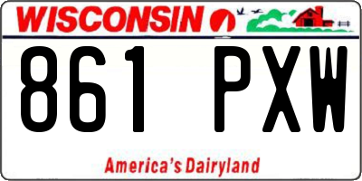 WI license plate 861PXW