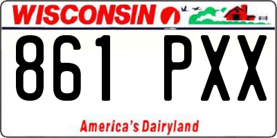 WI license plate 861PXX