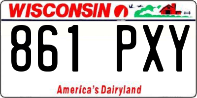 WI license plate 861PXY