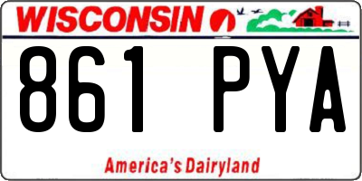 WI license plate 861PYA