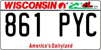 WI license plate 861PYC