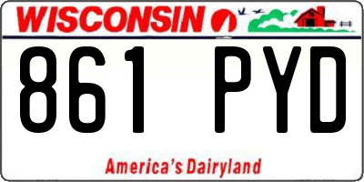 WI license plate 861PYD