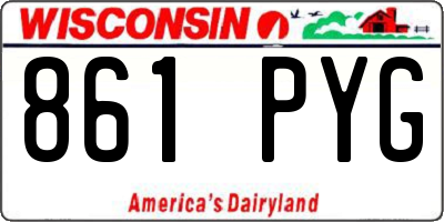 WI license plate 861PYG