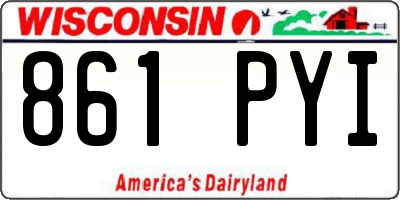 WI license plate 861PYI